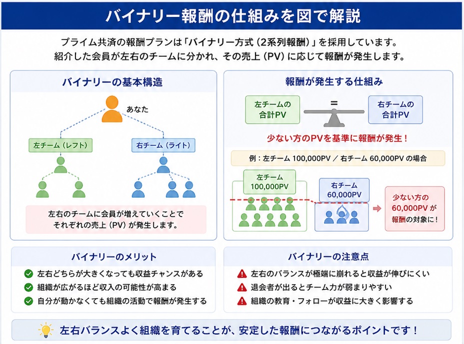 バイナリー基本形と報酬